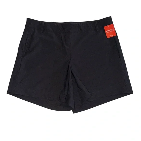 NWT Spanx Women’s Sunshine Short Very Black Sz Large - Picture 2 of 7